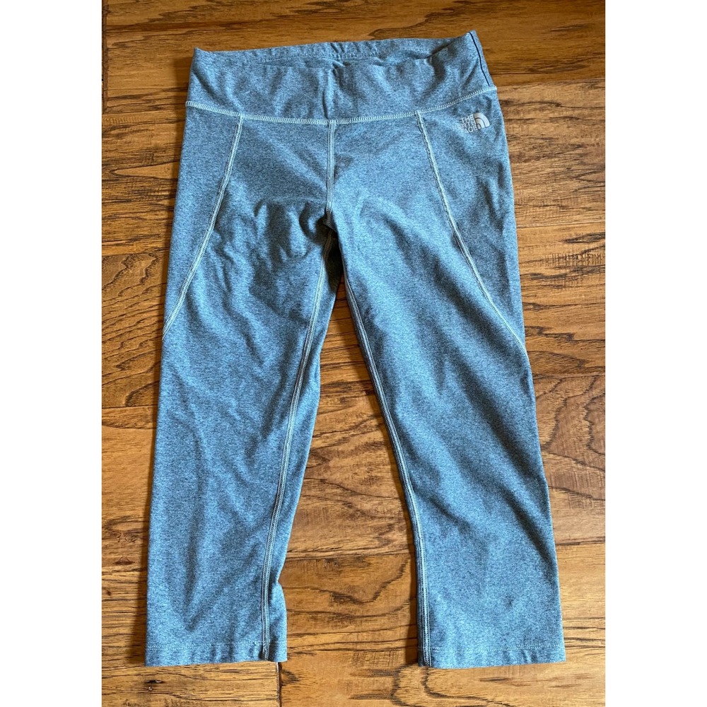 The North Face Womens Gray Heathered‎ Capri Leggings Athletic Crop Pants Size S